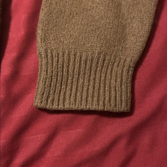 Zara Men's Tan and Cream Crewneck Sweater - Picture 4 of 5